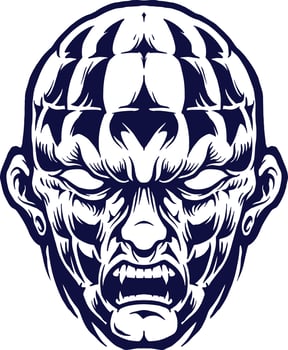 Angry Zombie Monster Silhouette Vector illustrations for your work Logo, mascot merchandise t-shirt, stickers and Label designs, poster, greeting cards advertising business company or brands.