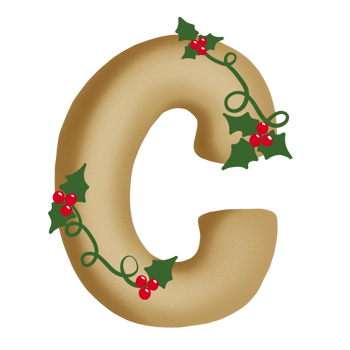 Merry Christmas Alphabet Set png