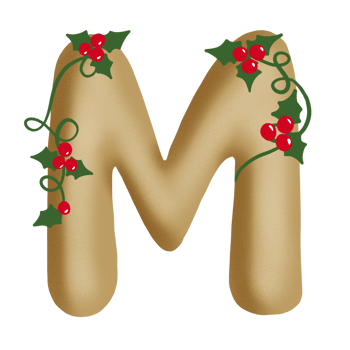 Merry Christmas Alphabet Set png
