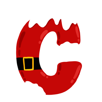 Merry Christmas Alphabet Set png