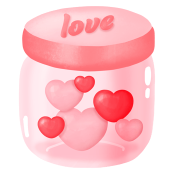 Watercolor bottle Heart Happy Valentine's Day Clipart png