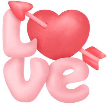 Watercolor arrow Heart Happy Valentine's Day Clipart png