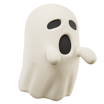 3d Ghost Icon Halloween Illustration png