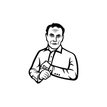 People Men Suit Illustration Creative Logo vector