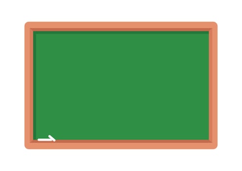 Blackboard vector design. Green chalkboard flat style vector illustration isolated on white background. Blackboard clipart. School green board graphic design