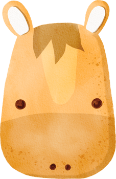 Watercolor cookie horse png