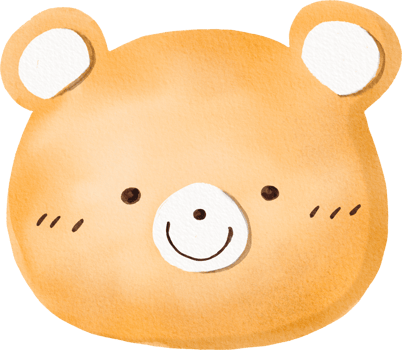 Watercolor cookie bear png