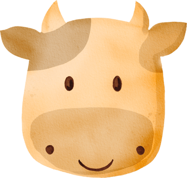 Watercolor cookie cow png