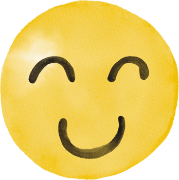 Watercolor hand drawn emoji png