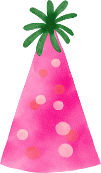 Watercolor Party Hat png