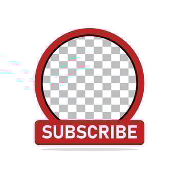 YouTube Channel Subscribe Button Template Design vector