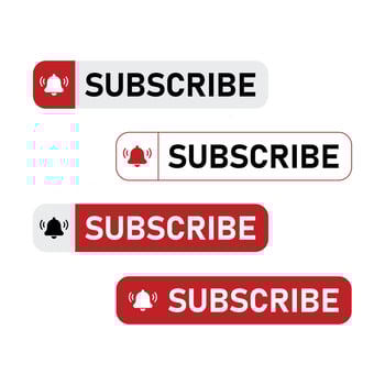 YouTube Channel Subscribe Button Template Design vector