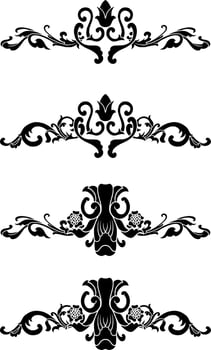 Vintage Classic Text Separator or Border Decorative Ornament vector