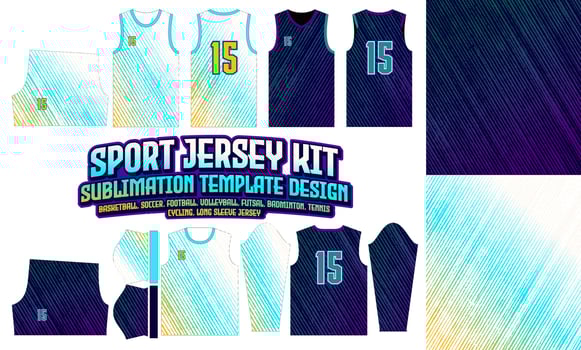 Sport Jersey Printing Design pattern Sublimation Soccer Football Badminton vector