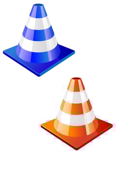 Traffic cone icon vector