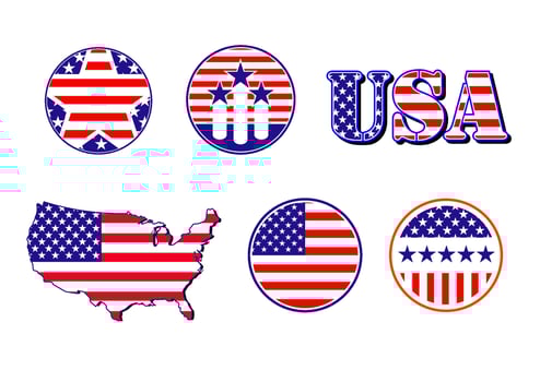 American patriotic symbols vector