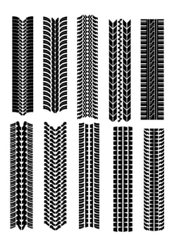 Tire and tyre shapes vector