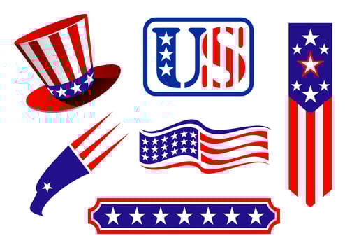 American patriotic symbols vector