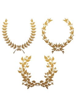 Set of laurel wreaths vector