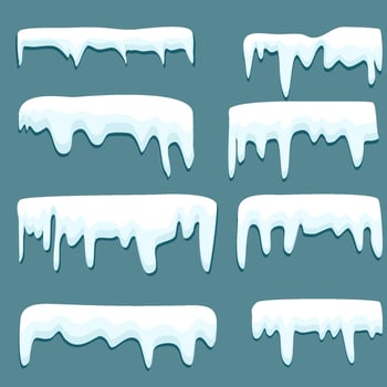 Abstract snow caps of house roof shape vector
