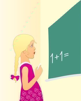 Back to school. Math class vector