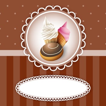 Dessert food background vector