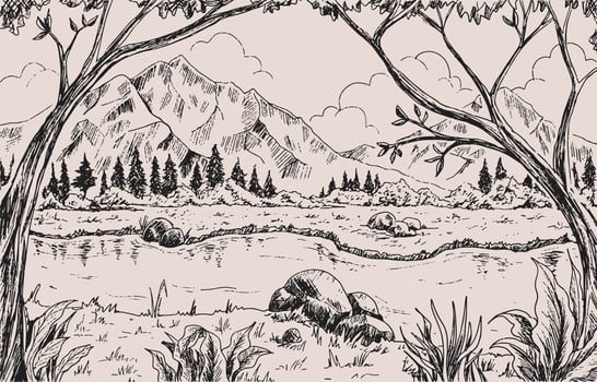 Nature Handdrawn Background vector