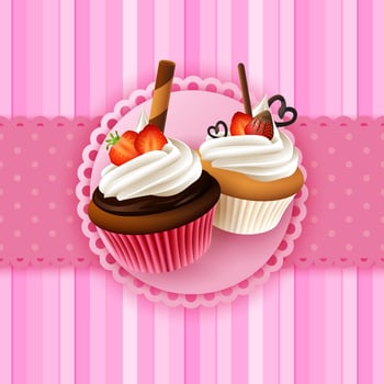 Dessert food background vector