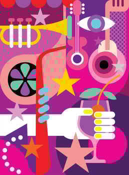 Abstract Musical Background vector