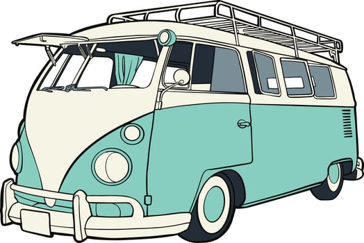 volkswagen retro vehicle classic car vector