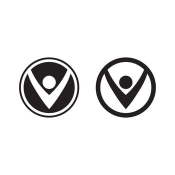 V Letter Logo Template vector