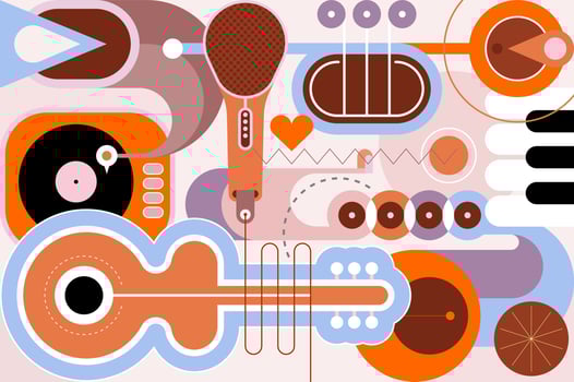 Music Instruments vector illustration