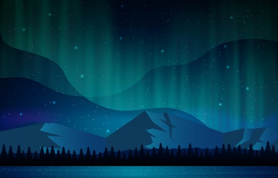 Northern Light Sky Background vector