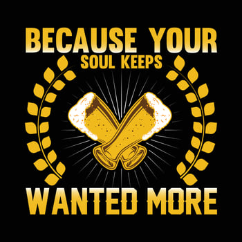 BEER T shirt design vector