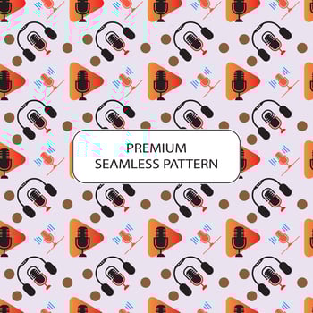 podcast seamless pattern abstract premium vector design