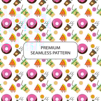 food and baverages seamless pattern abstract premium vector design