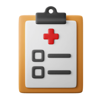 medical checkup report clipboard document 3d icon illustration png