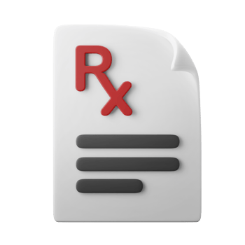 medicine prescription letter 3d icon illustration png