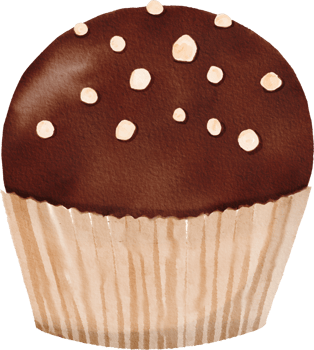 chocolate bomb watercolor painted png