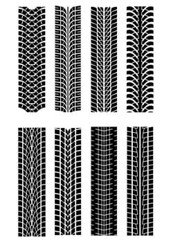 Tire and tyre shapes vector