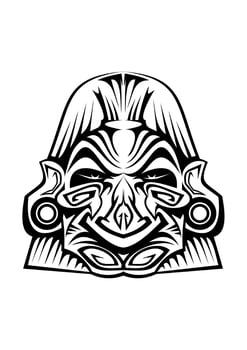 Ancient tribal mask vector