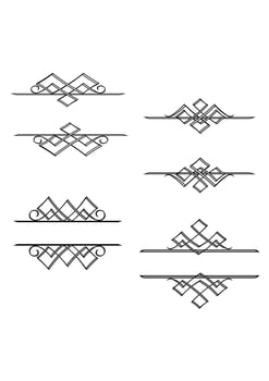 Vintage monograms and borders vector