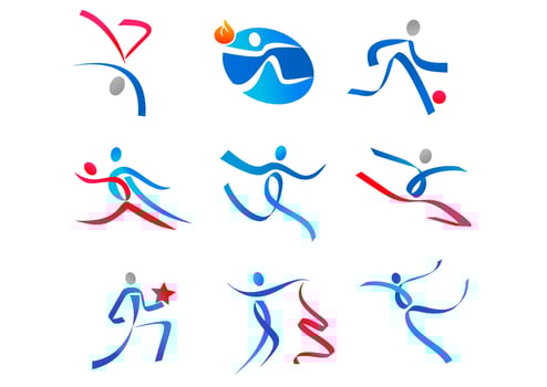 Dancing peoples symbols vector