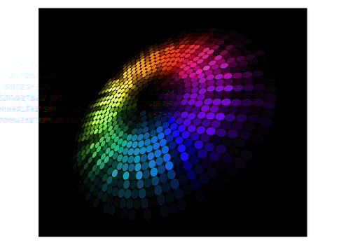 Abstract dotted circle vector