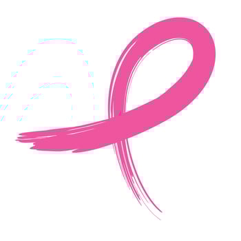 pink ribbon, breast cancer awareness symbol, isolated on white, vector illustration