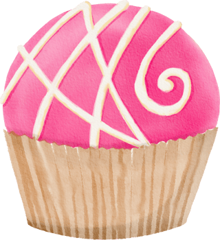 Watercolor painted Pink chocolate bombs png