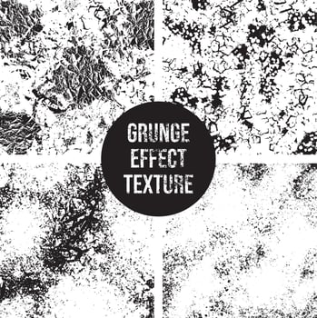 Grunge effect texture clip art set vector