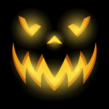 Halloween Pumpkin Face, Vector illustration