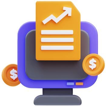 3d rendering of marketing growth icon illustration increases png