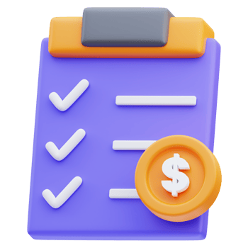3d rendering of marketing list icon illustration png